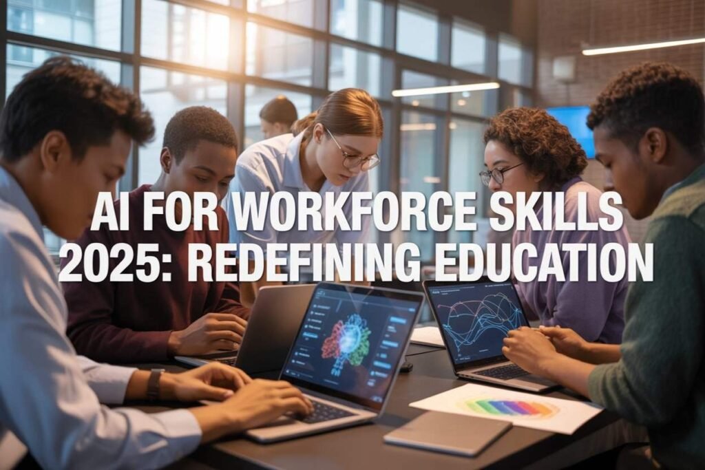 AI for workforce skills 2020-2025, highlighting the transformation of education and skill development for future jobs.