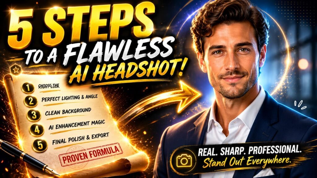 The 5-part AI headshot prompt formula (so you can write your own)